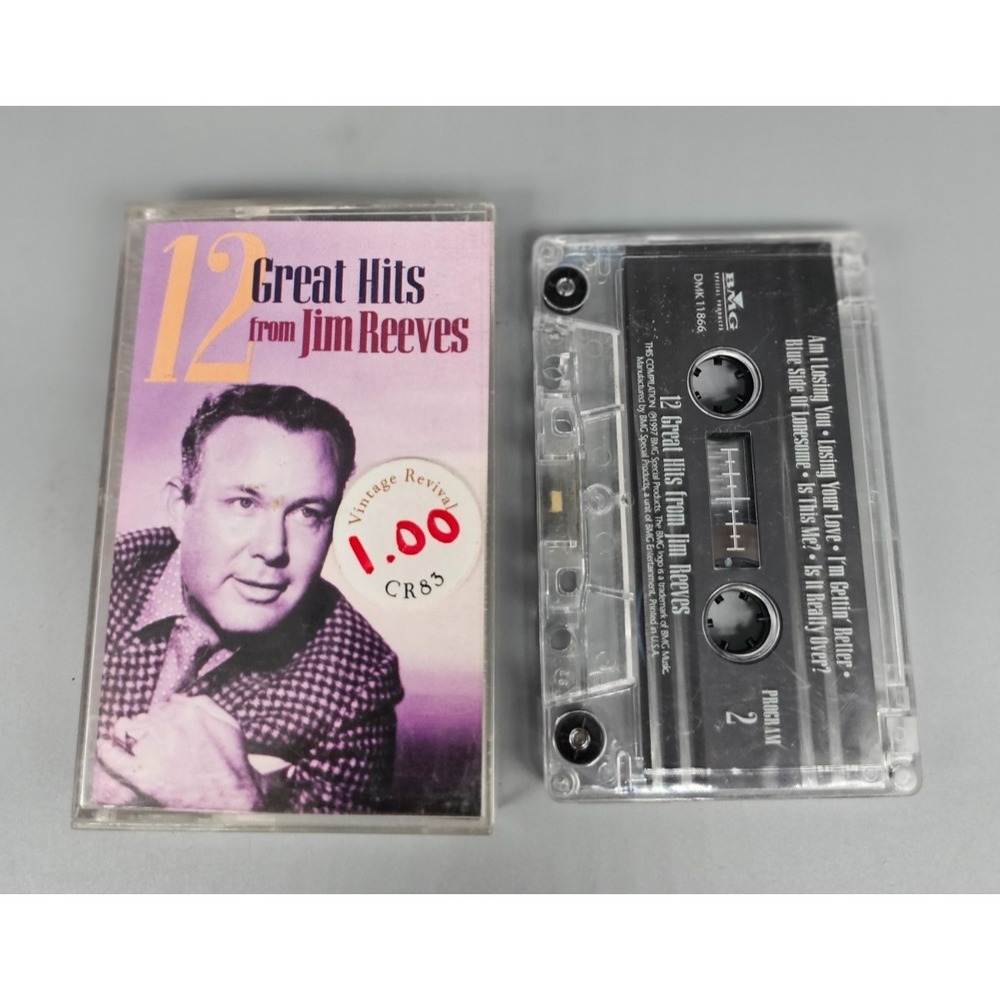 Jim Reeves 12 Great Hits Cassette Tape Welcome to My World, This is It